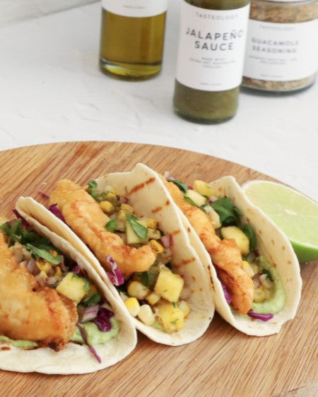FISH TACOS WITH PINEAPPLE SALSA