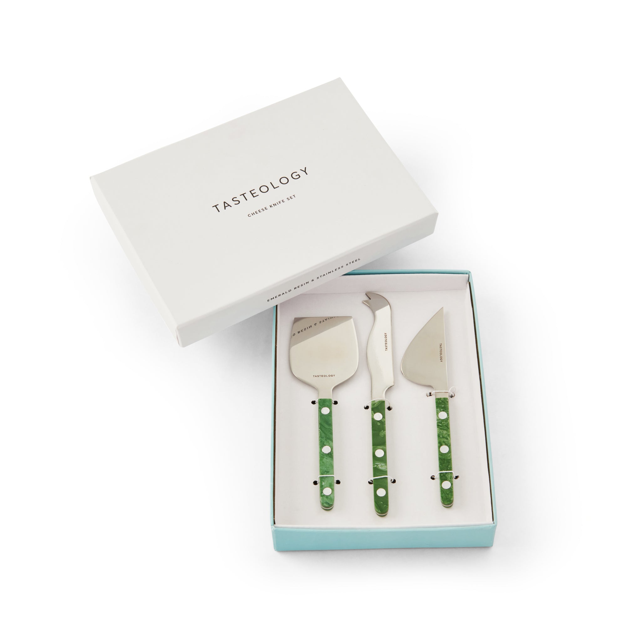 Cheese Knives Set of 3 - Emerald