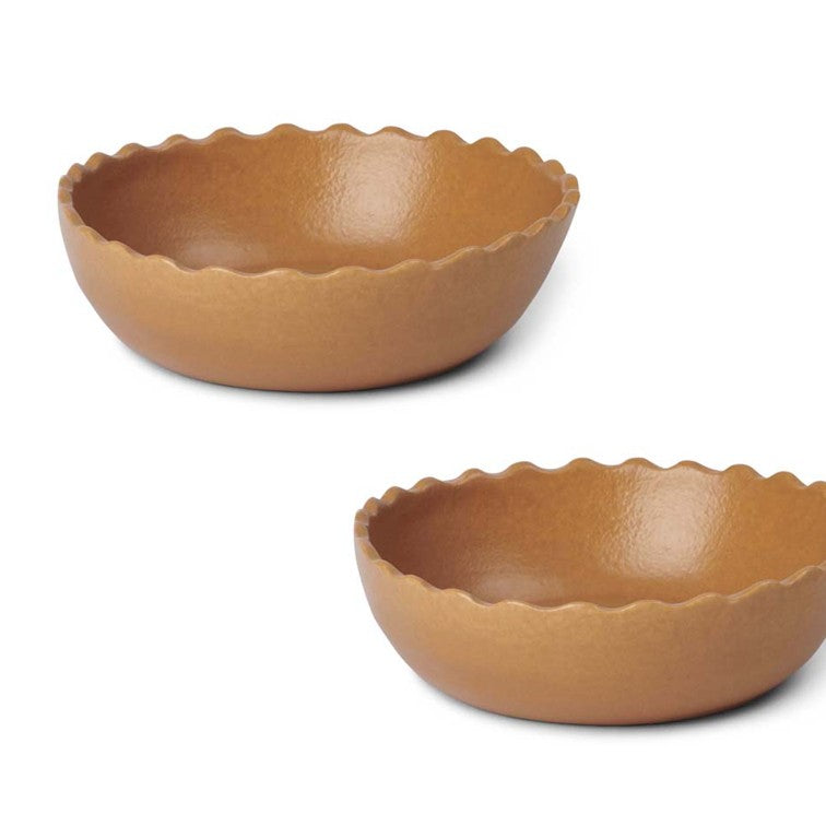Wave breakfast bowl set of 2 - Terracotta