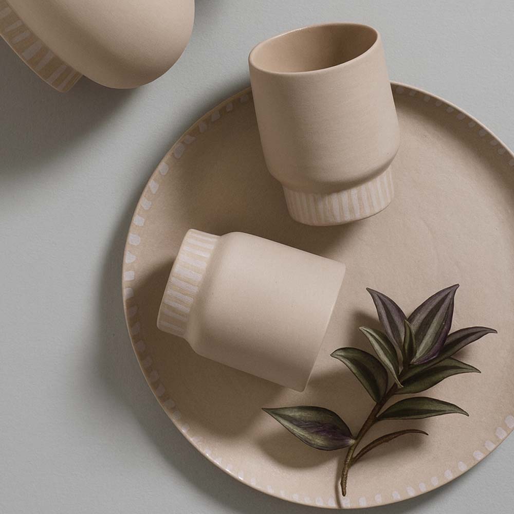 Stripy Ceramic  Platter